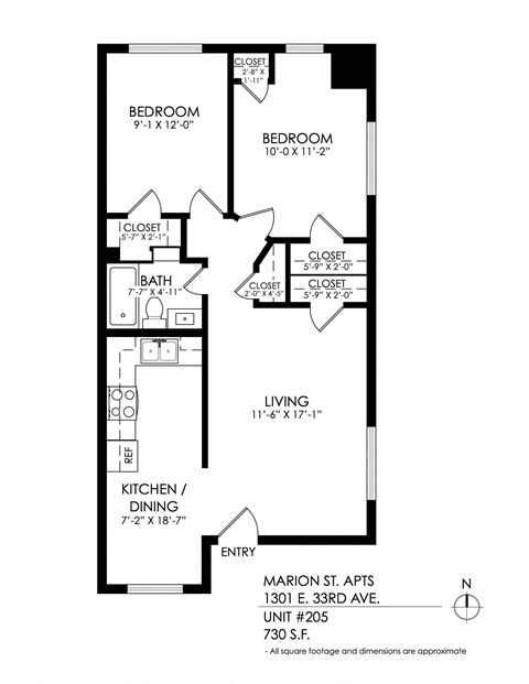 a floor plan of a house with a bedroom and a living room